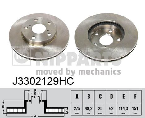 Disc frana NIPPARTS J3302129HC