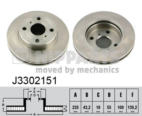 Disc frana NIPPARTS J3302151