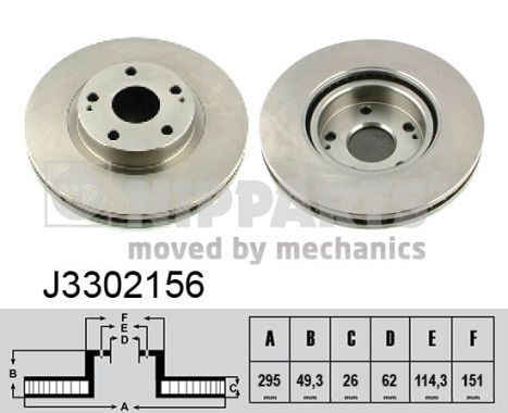 Disc frana NIPPARTS J3302156