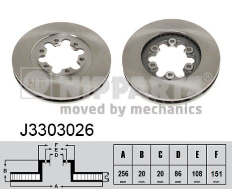 Disc frana NIPPARTS J3303026