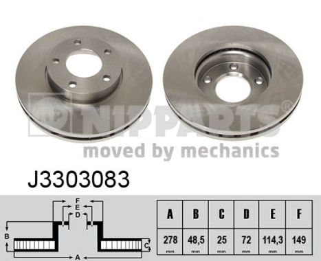 Disc frana NIPPARTS J3303083