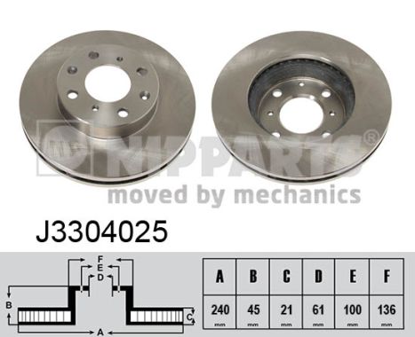 Disc frana NIPPARTS J3304025