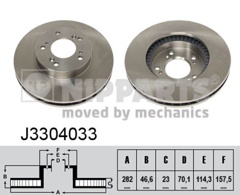 Disc frana NIPPARTS J3304033