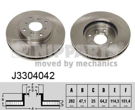 Disc frana NIPPARTS J3304042