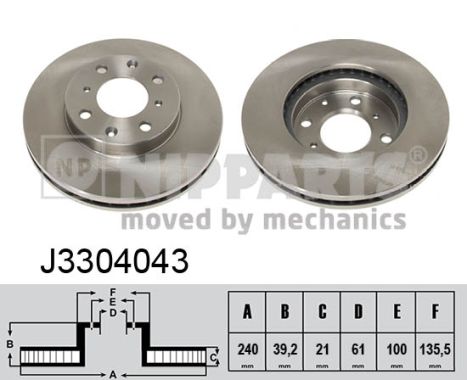 Disc frana NIPPARTS J3304043