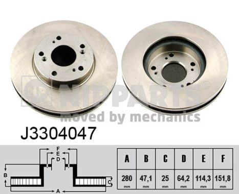 Disc frana NIPPARTS J3304047