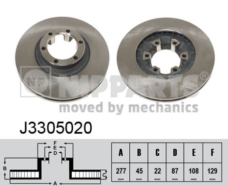 Disc frana NIPPARTS J3305020