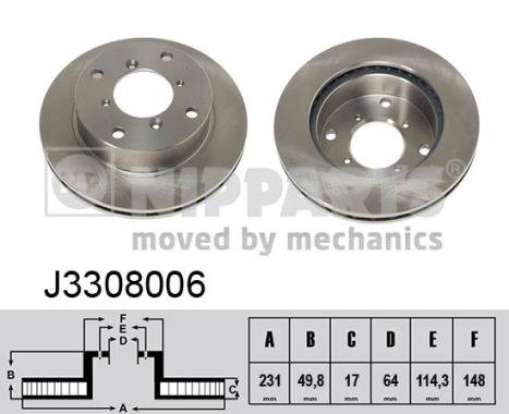 Disc frana NIPPARTS J3308006