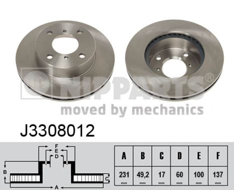 Disc frana NIPPARTS J3308012