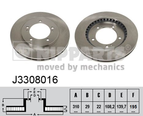 Disc frana NIPPARTS J3308016
