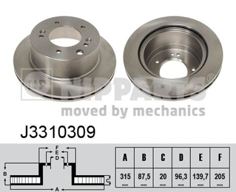 Disc frana NIPPARTS J3310309