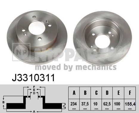 Disc frana NIPPARTS J3310311