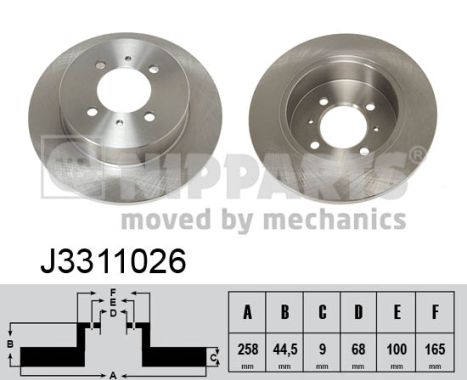Disc frana NIPPARTS J3311026