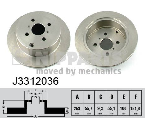 Disc frana NIPPARTS J3312036