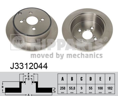 Disc frana NIPPARTS J3312044