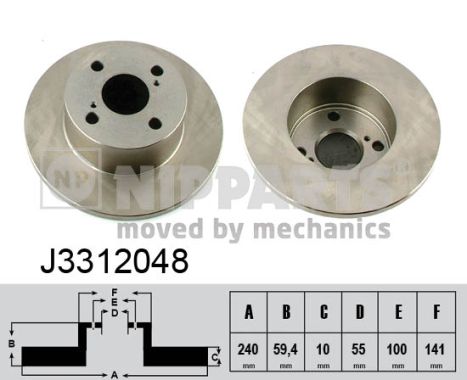 Disc frana NIPPARTS J3312048
