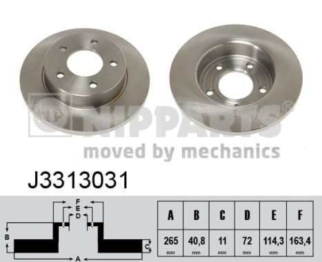 Disc frana NIPPARTS J3313031