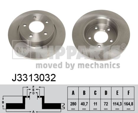 Disc frana NIPPARTS J3313032