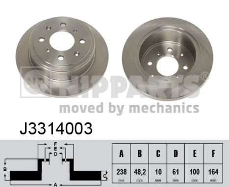 Disc frana NIPPARTS J3314003