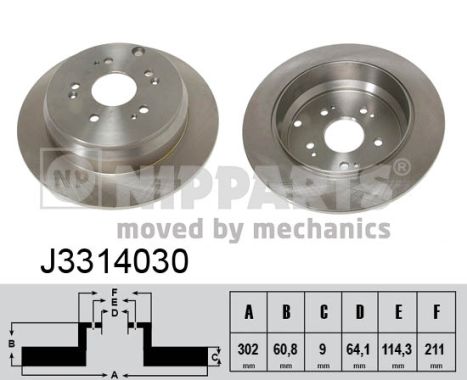 Disc frana NIPPARTS J3314030