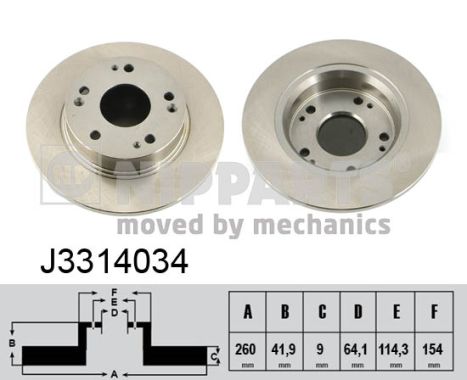 Disc frana NIPPARTS J3314034