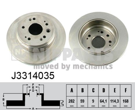 Disc frana NIPPARTS J3314035