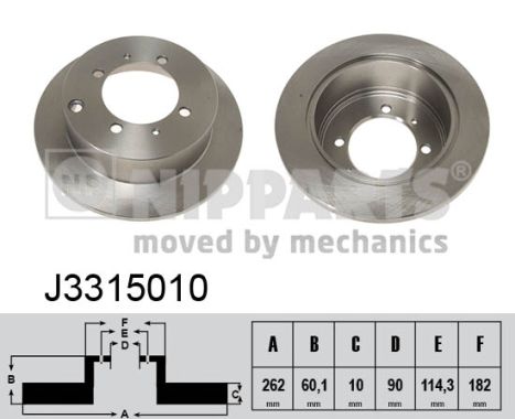 Disc frana NIPPARTS J3315010