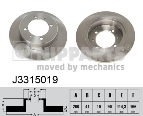Disc frana NIPPARTS J3315019