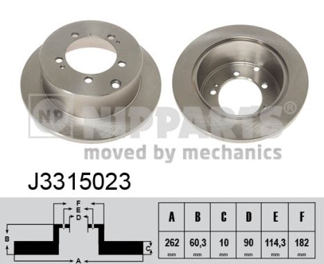 Disc frana NIPPARTS J3315023