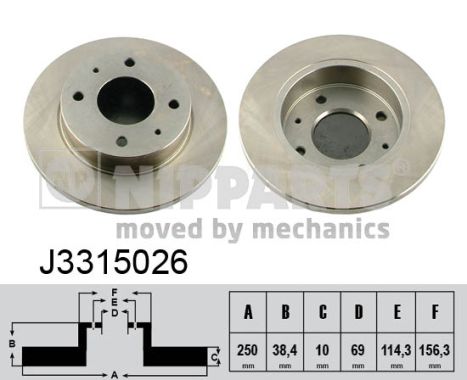 Disc frana NIPPARTS J3315026