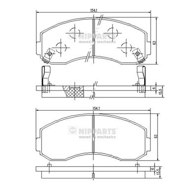 Placute frana NIPPARTS J3600101