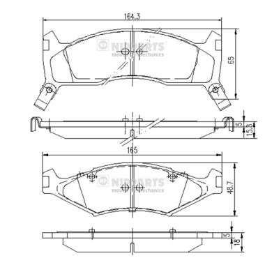 Placute frana NIPPARTS J3600302