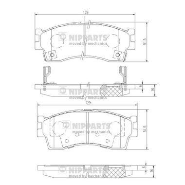 Placute frana NIPPARTS J3600308