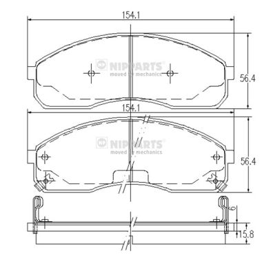 Placute frana NIPPARTS J3600310