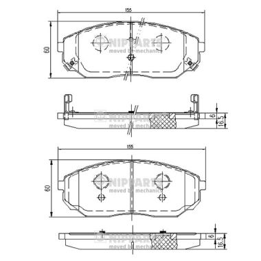 Placute frana NIPPARTS J3600318