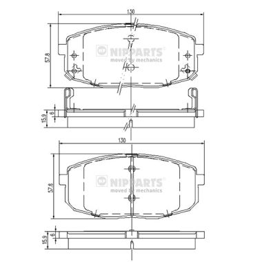 Placute frana NIPPARTS J3600319
