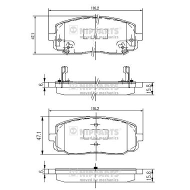 Placute frana NIPPARTS J3600323