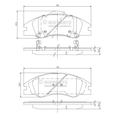 Placute frana NIPPARTS J3600326