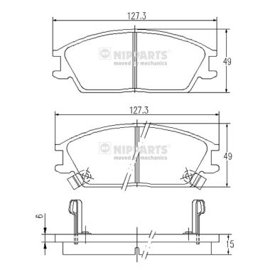 Placute frana NIPPARTS J3600515