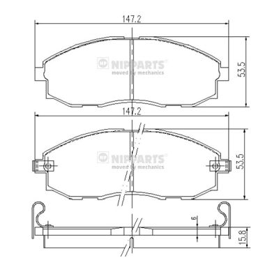 Placute frana NIPPARTS J3600521