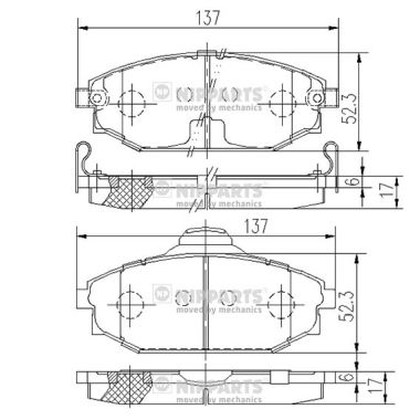 Placute frana NIPPARTS J3600523