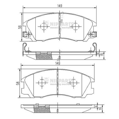 Placute frana NIPPARTS J3600534