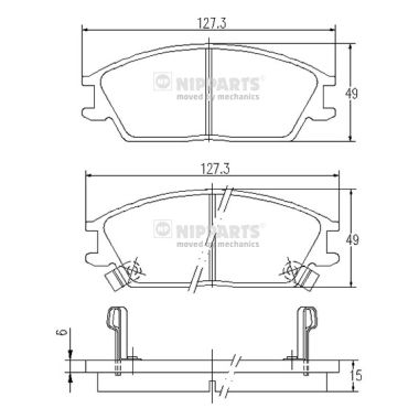 Placute frana NIPPARTS J3600539