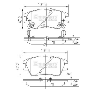 Placute frana NIPPARTS J3600540
