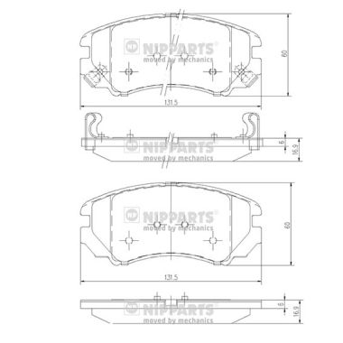 Placute frana NIPPARTS J3600541