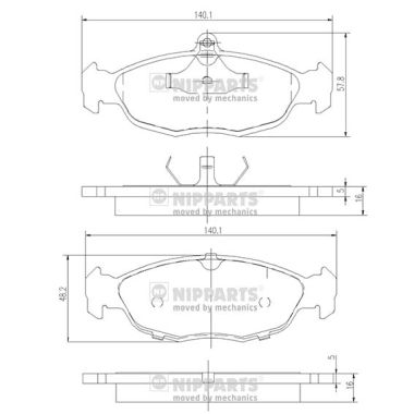 Placute frana NIPPARTS J3600901