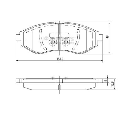 Placute frana NIPPARTS J3600911