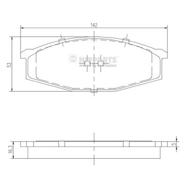 Placute frana NIPPARTS J3601034