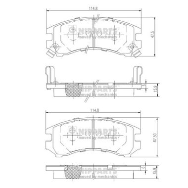 Placute frana NIPPARTS J3601035