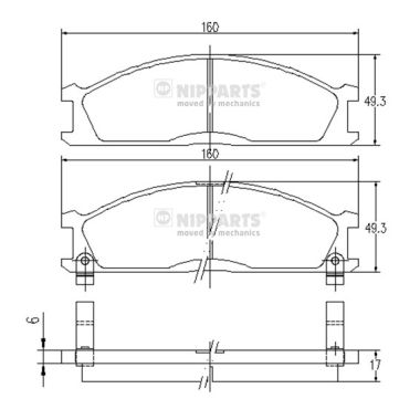 Placute frana NIPPARTS J3601037